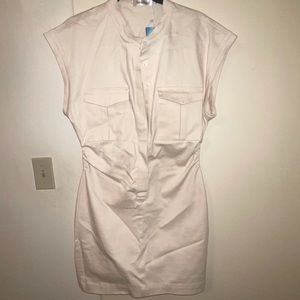 White Denim Mini Dress